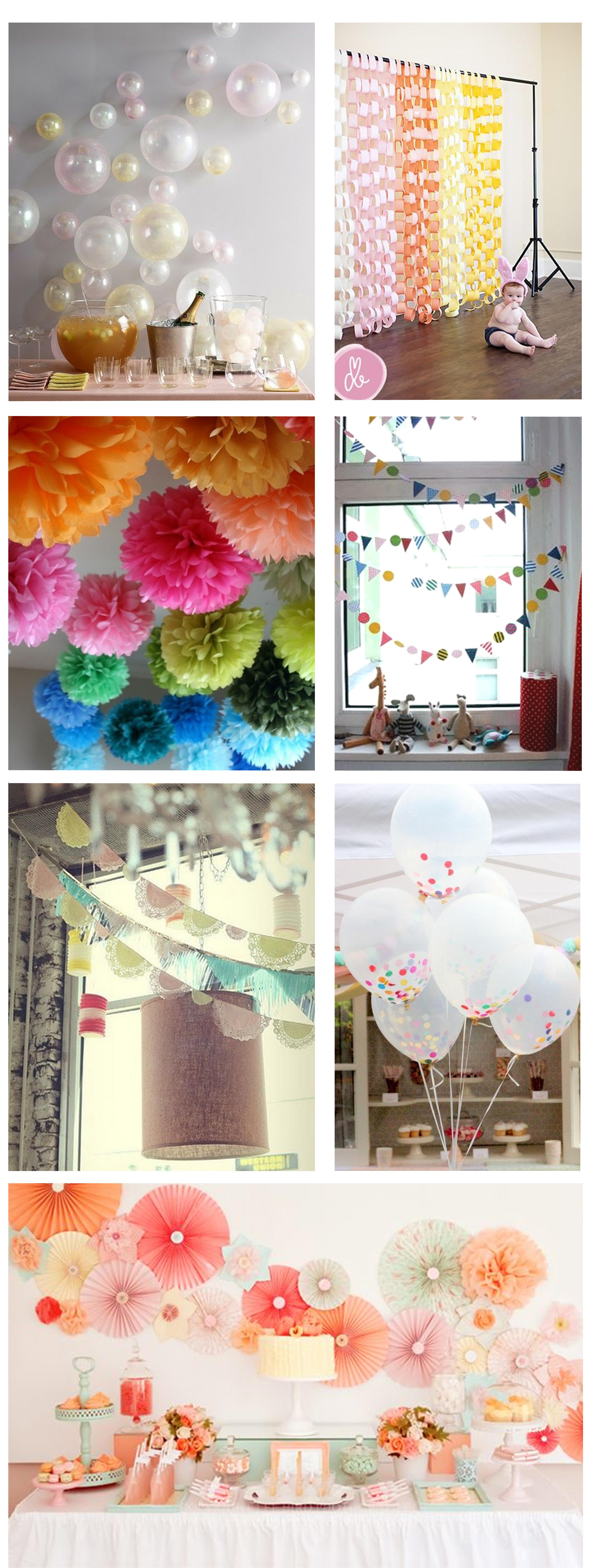 Ideas for home-made party decorations