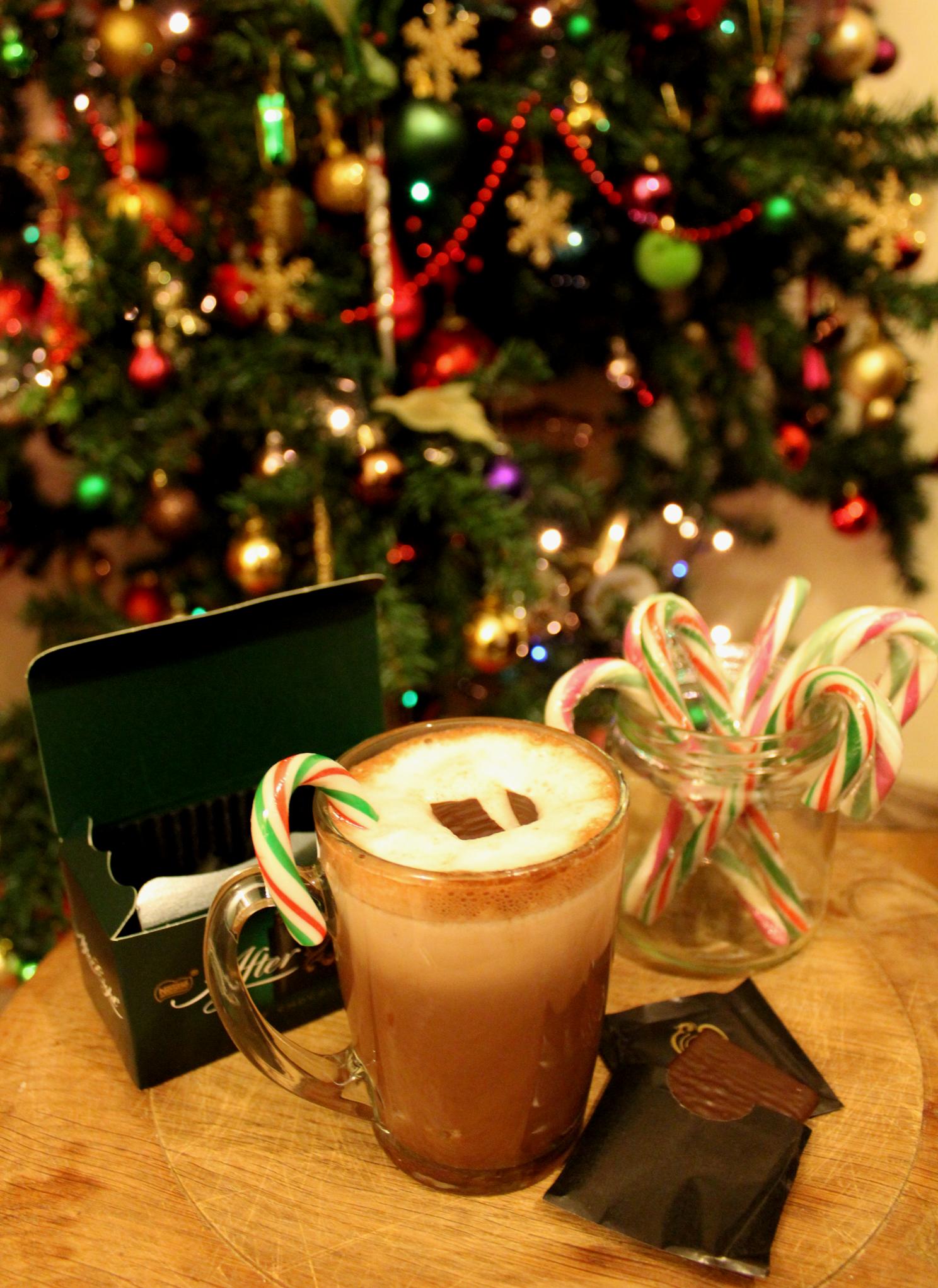 after 8 mint candy cane hot chocolate recipe for christmas