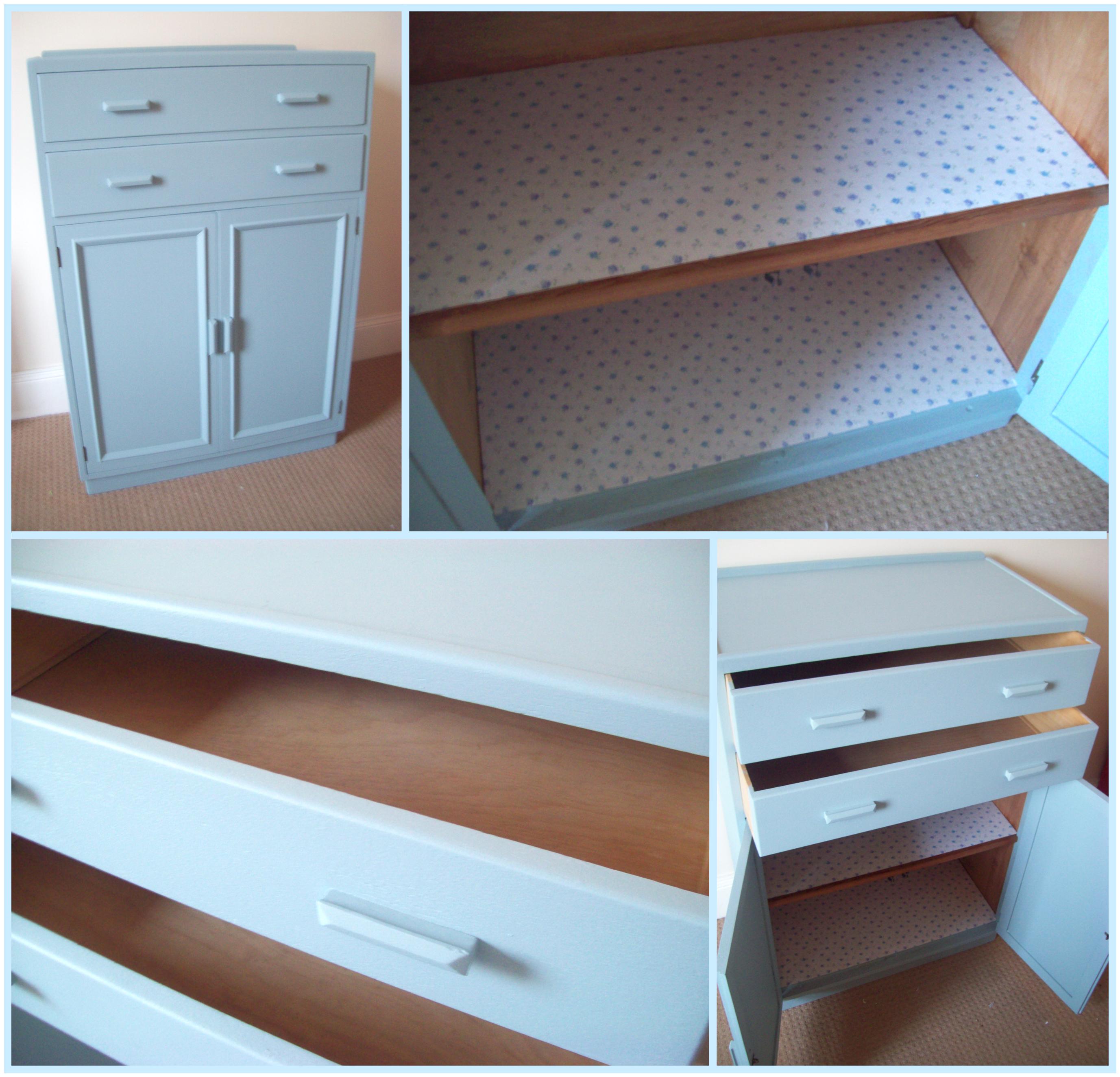 blue cabinet makeover project painted furniture diy blog post