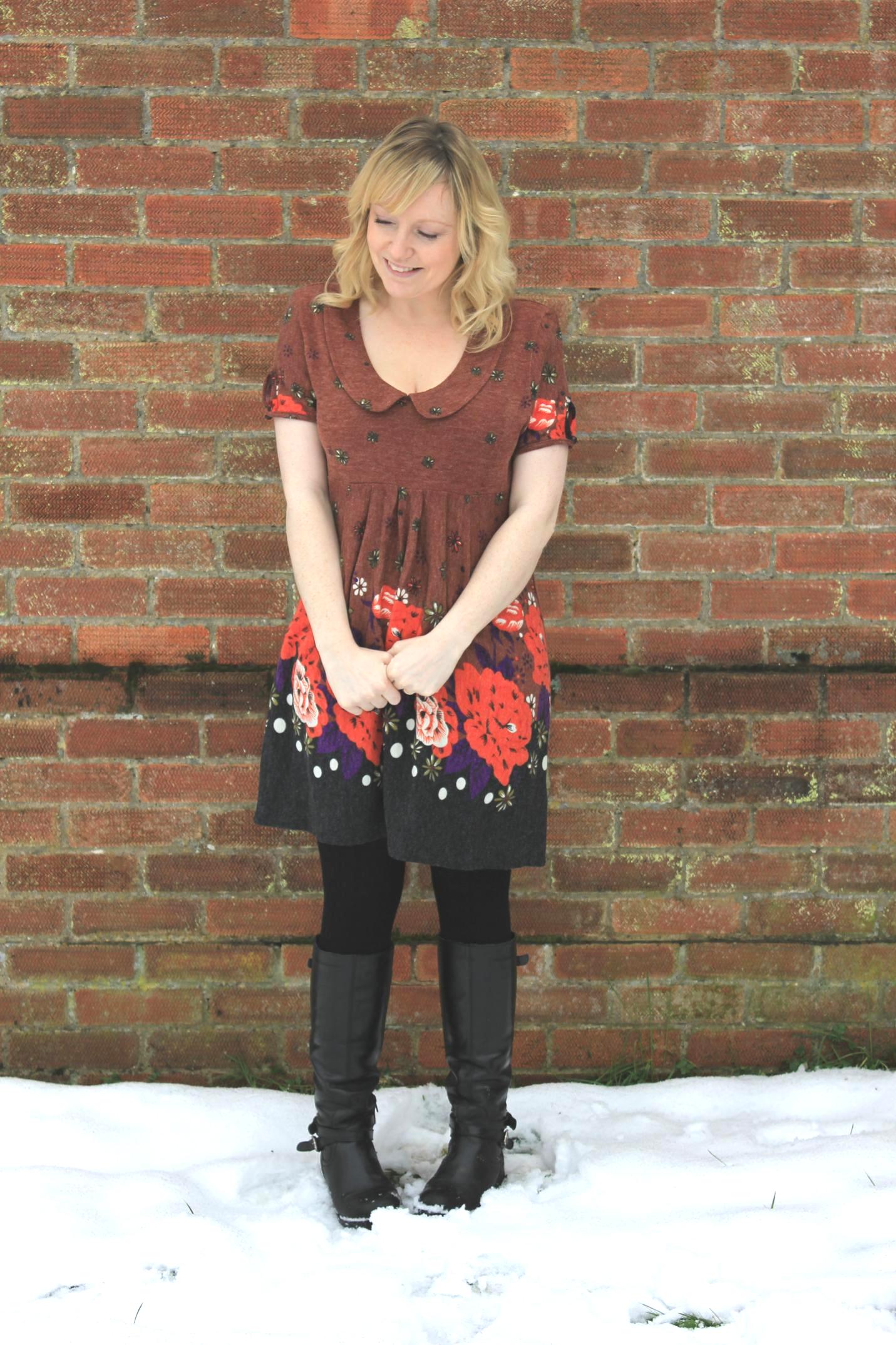 cassiefairy christmas snow and january sale bargain dress from Apricot