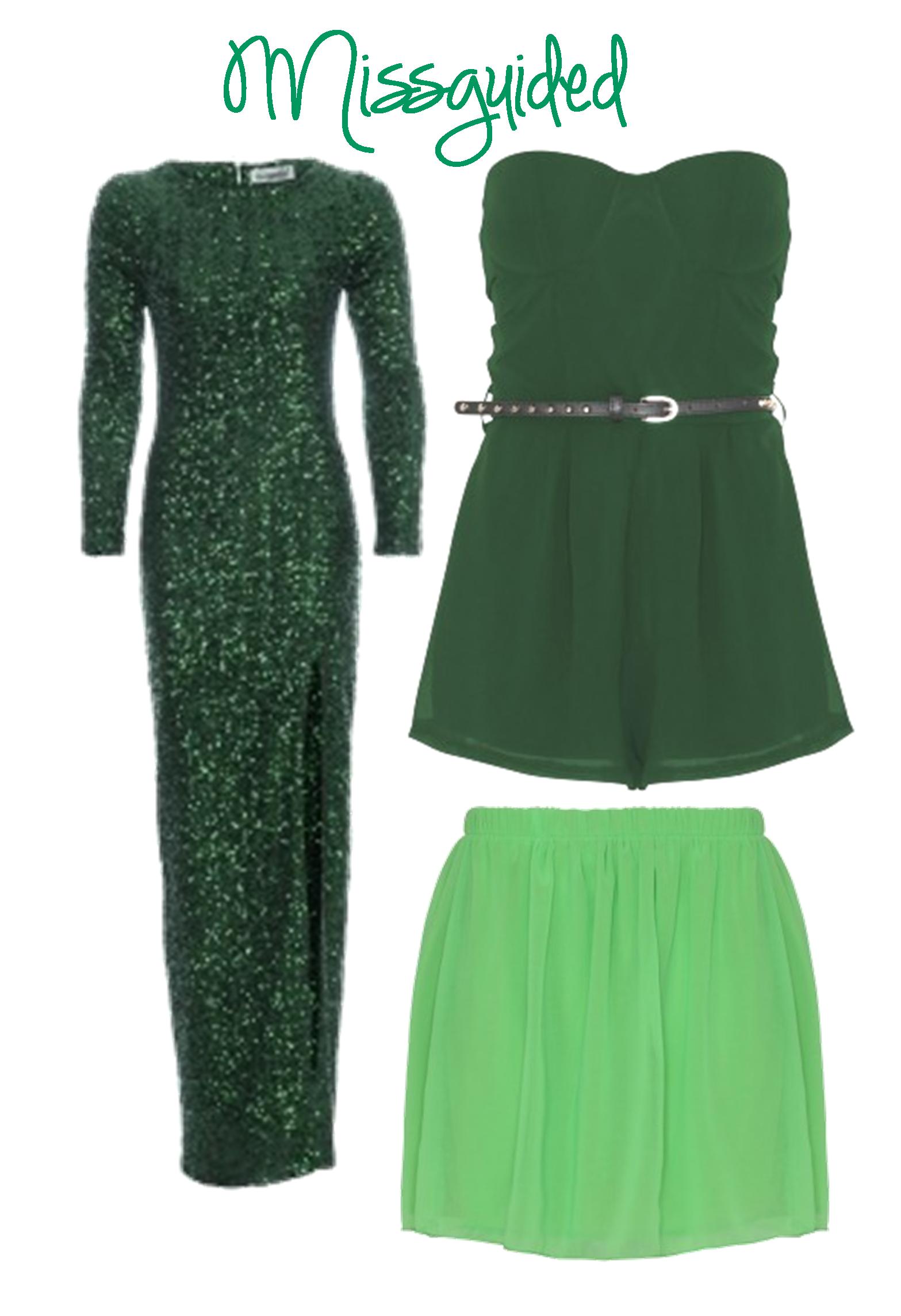 emerald missguided dress gown skirt 2013