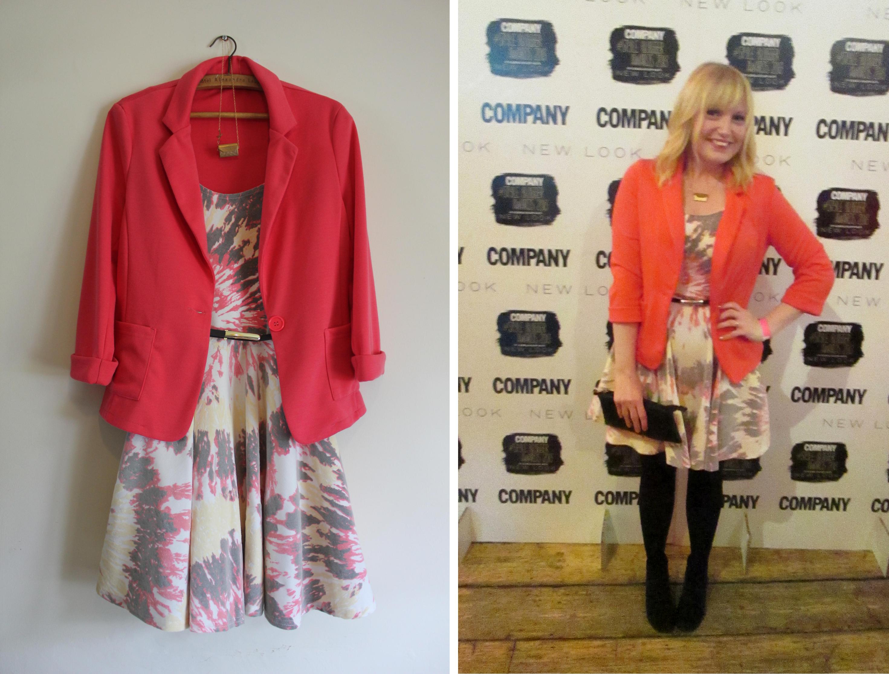 Outfit for Company magazine style blogger awards from Apricot and New Look