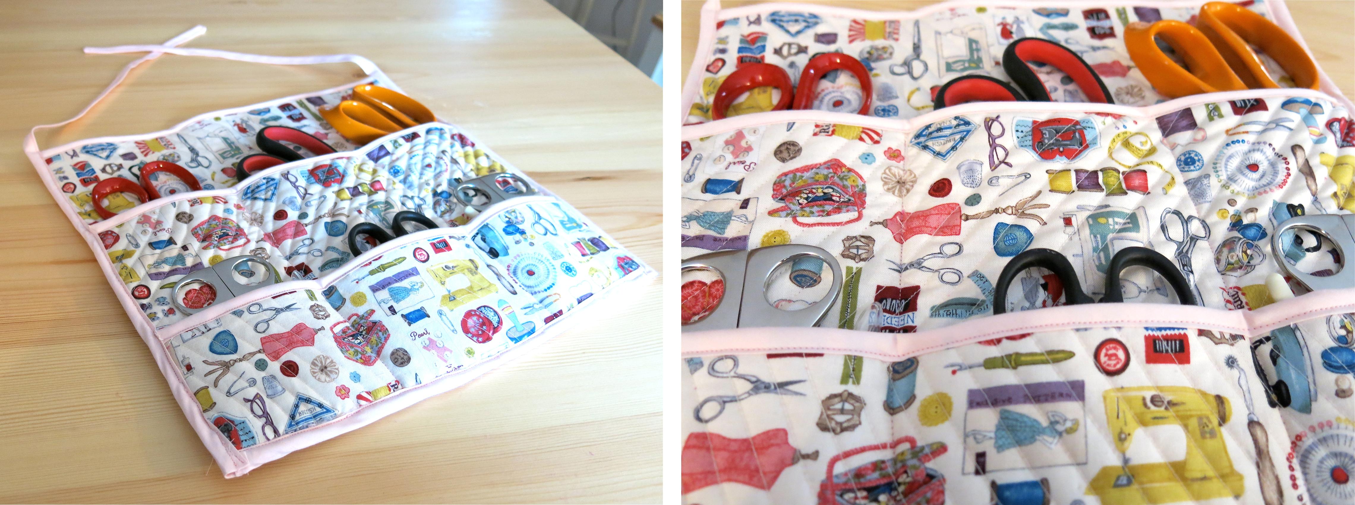 inspiration challenge lucy loves ya blog sewing scissor storage project