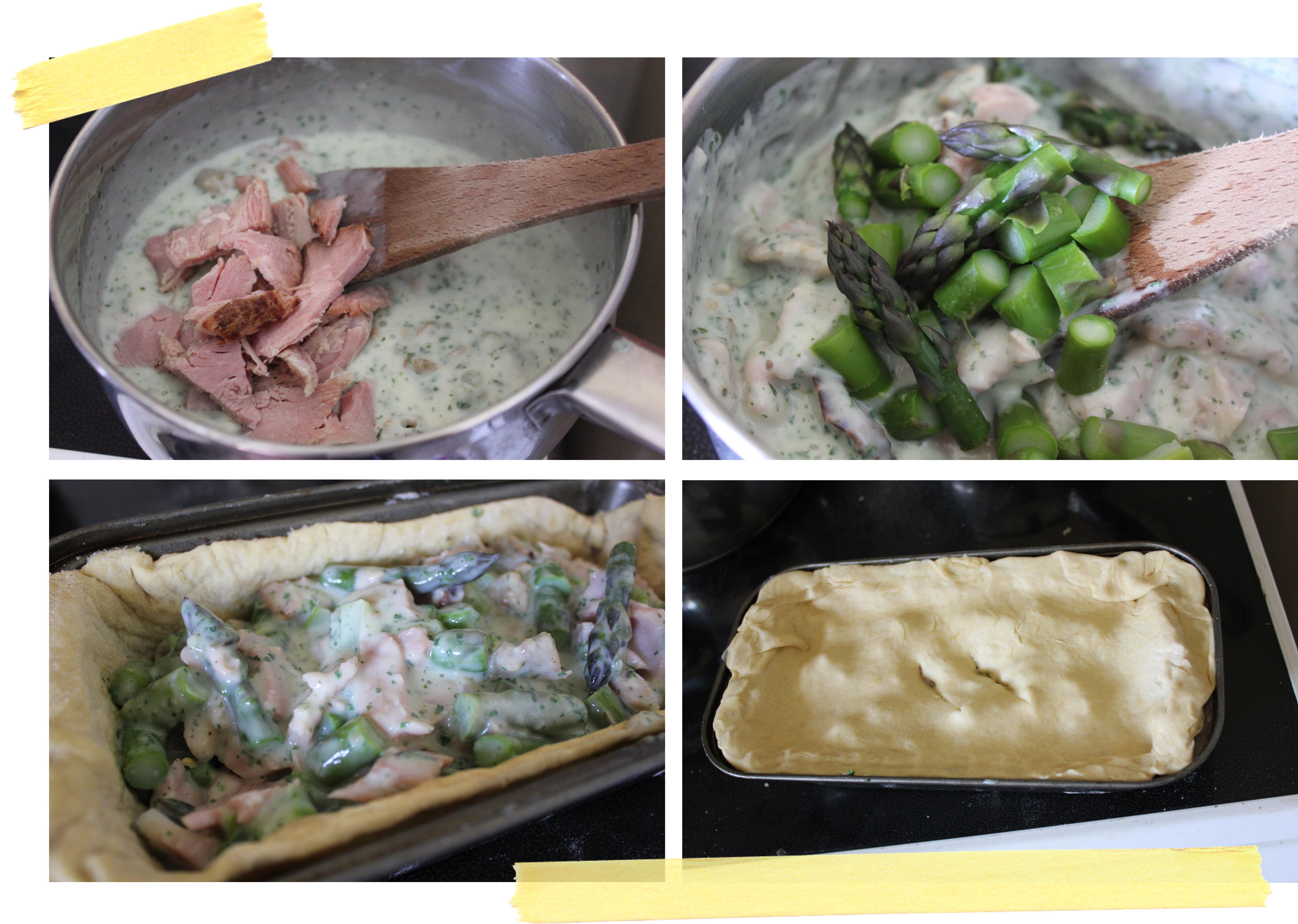 pieday friday ham and asparagus seasonal summer pie recipe on cassiefairy blog
