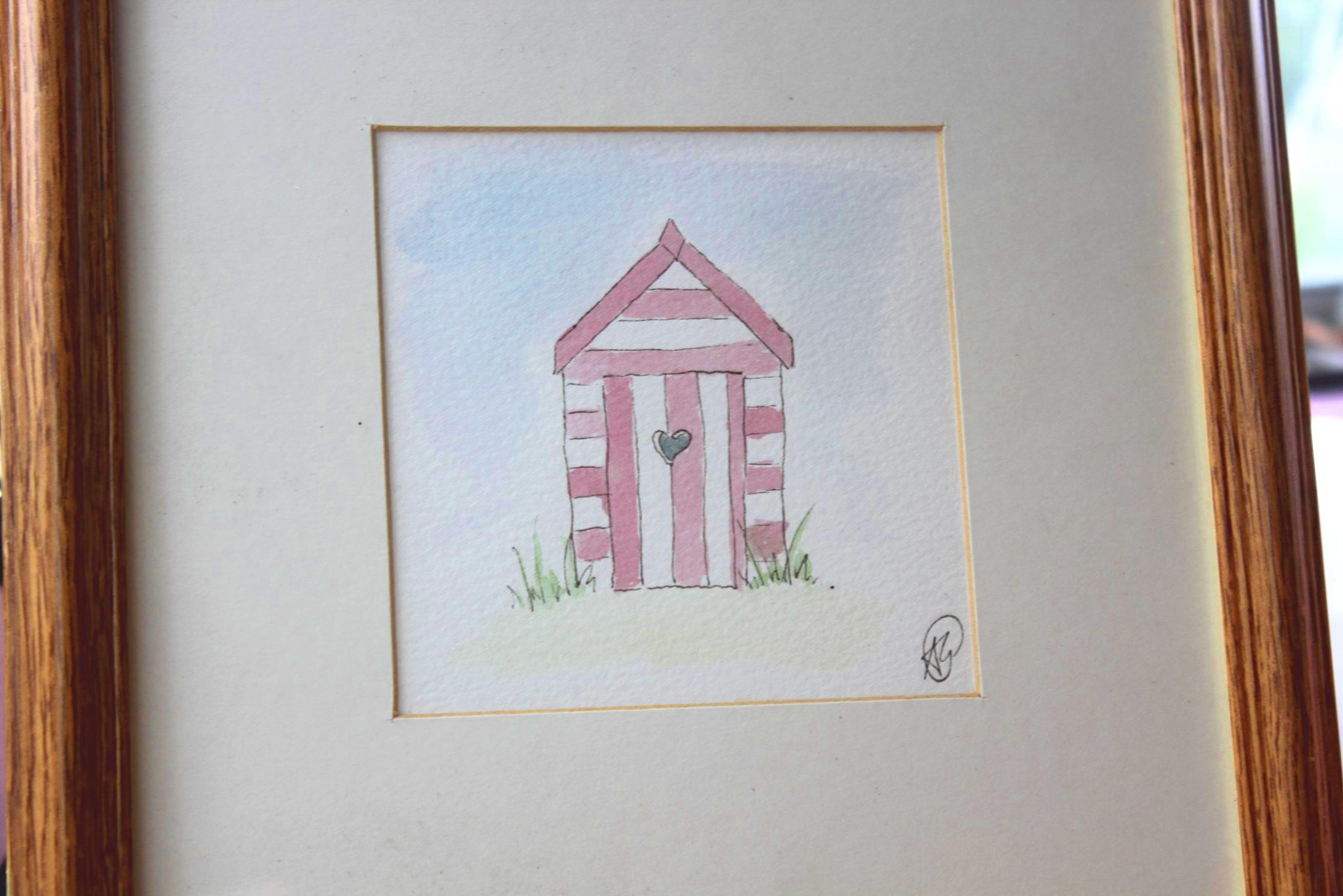inspiration challenge beach hut watercolour painting by Andy Greenacre