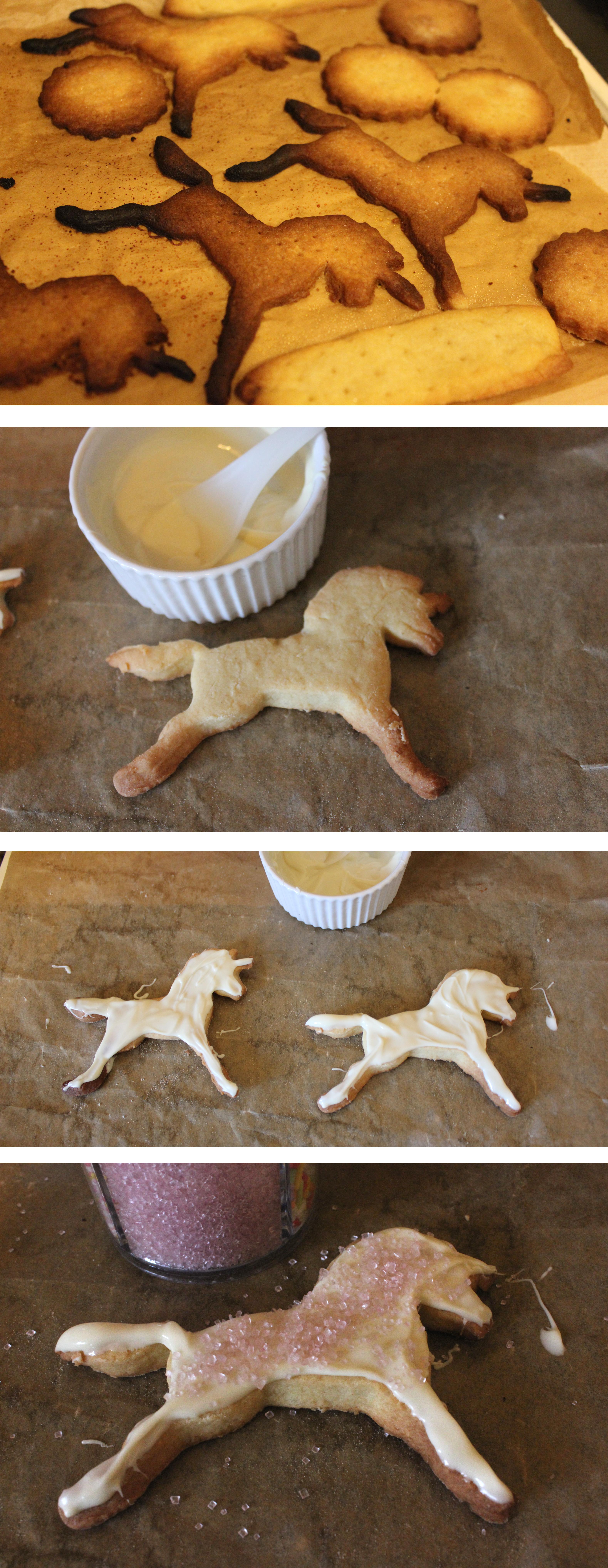 pieday friday recipe for unicorn shortbread with white chocolate by cassiefairy
