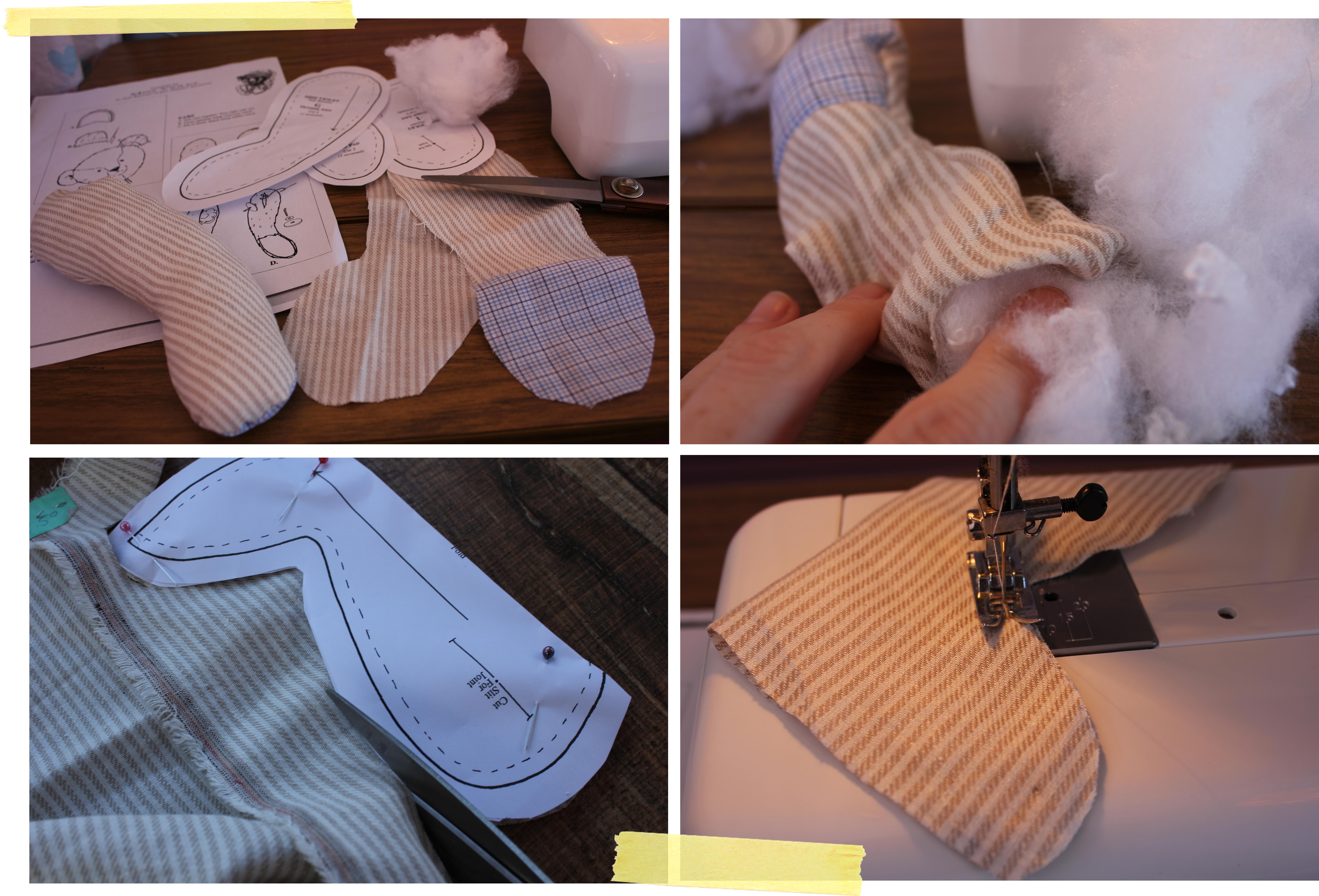 cassiefairys inspiration challenge on the blog - sewing a teddy bear for my nephews christening gift