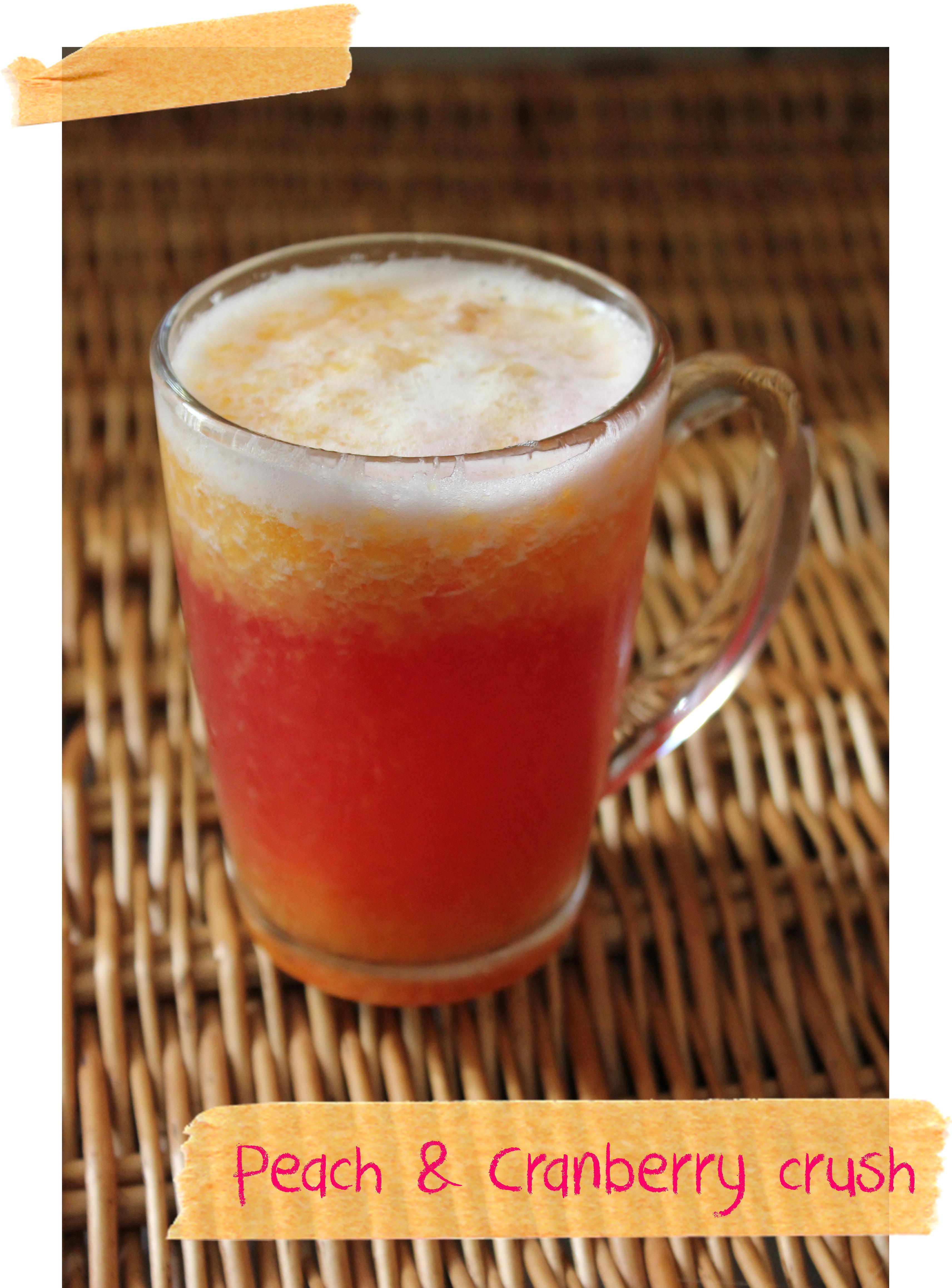 pieday friday peach and cranberry crush cooler drink for summer