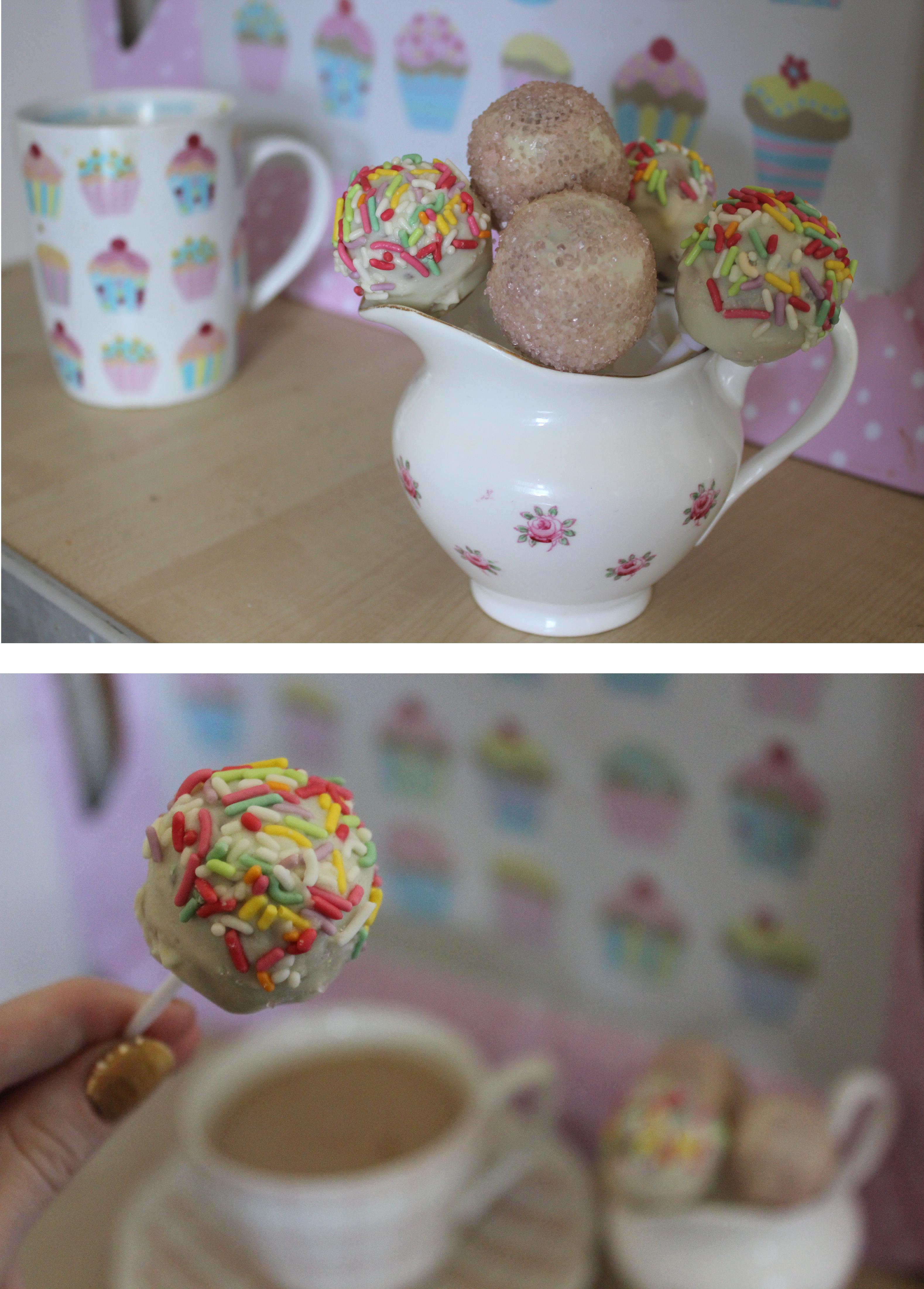 pieday friday vanilla and white chocolate cake pops using baking tray from dunelm mill sweeties