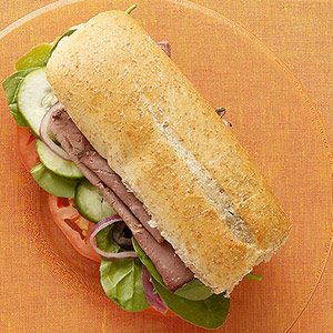 tamagotchi life healthy beef sub sandwich