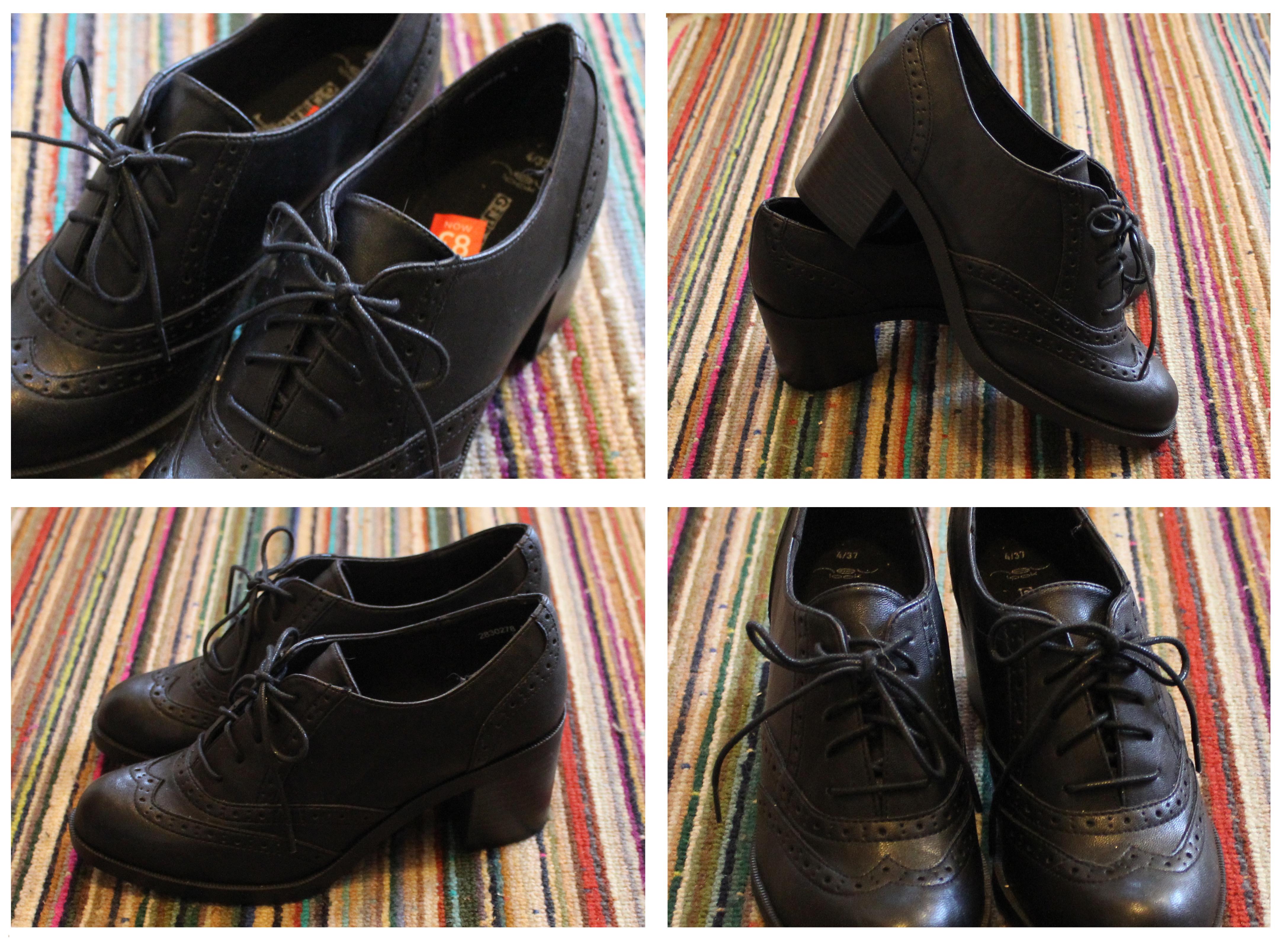 tuesday shoesday back to school black leather ankle shoes from new look