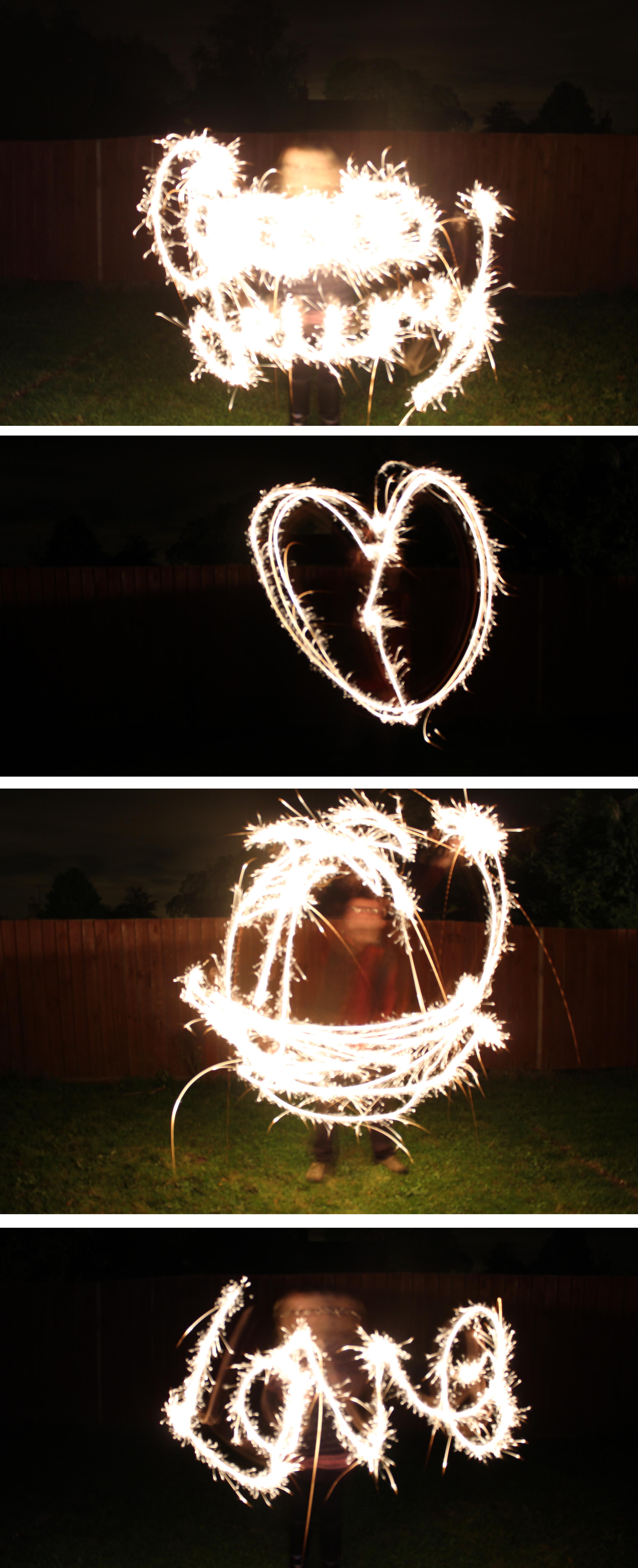 cassiefairy blog writing love hearts with sparklers on bonfire night