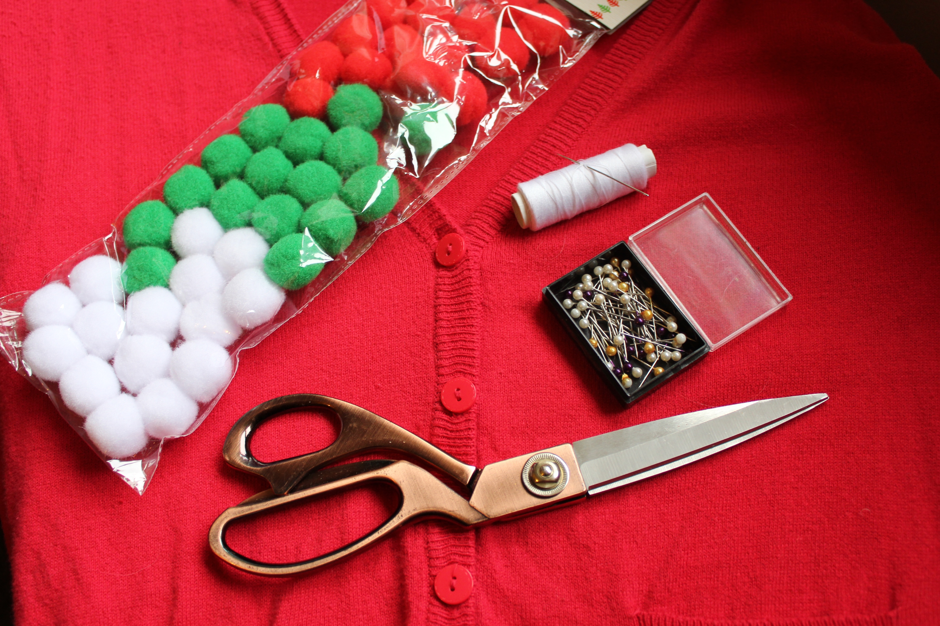 christmas jumper DIY pompoms you will need