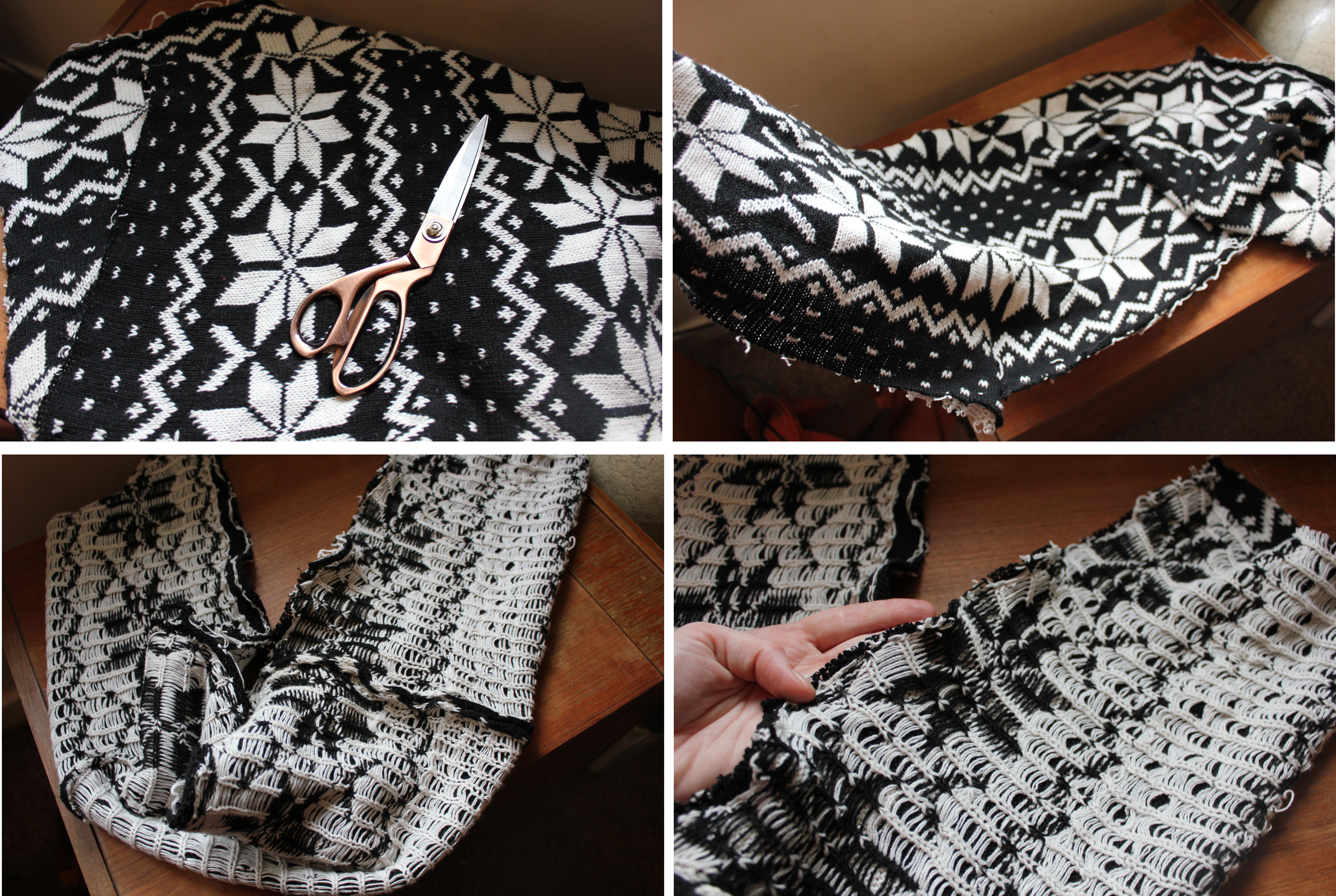 christmas sewing project DIY snood scarf