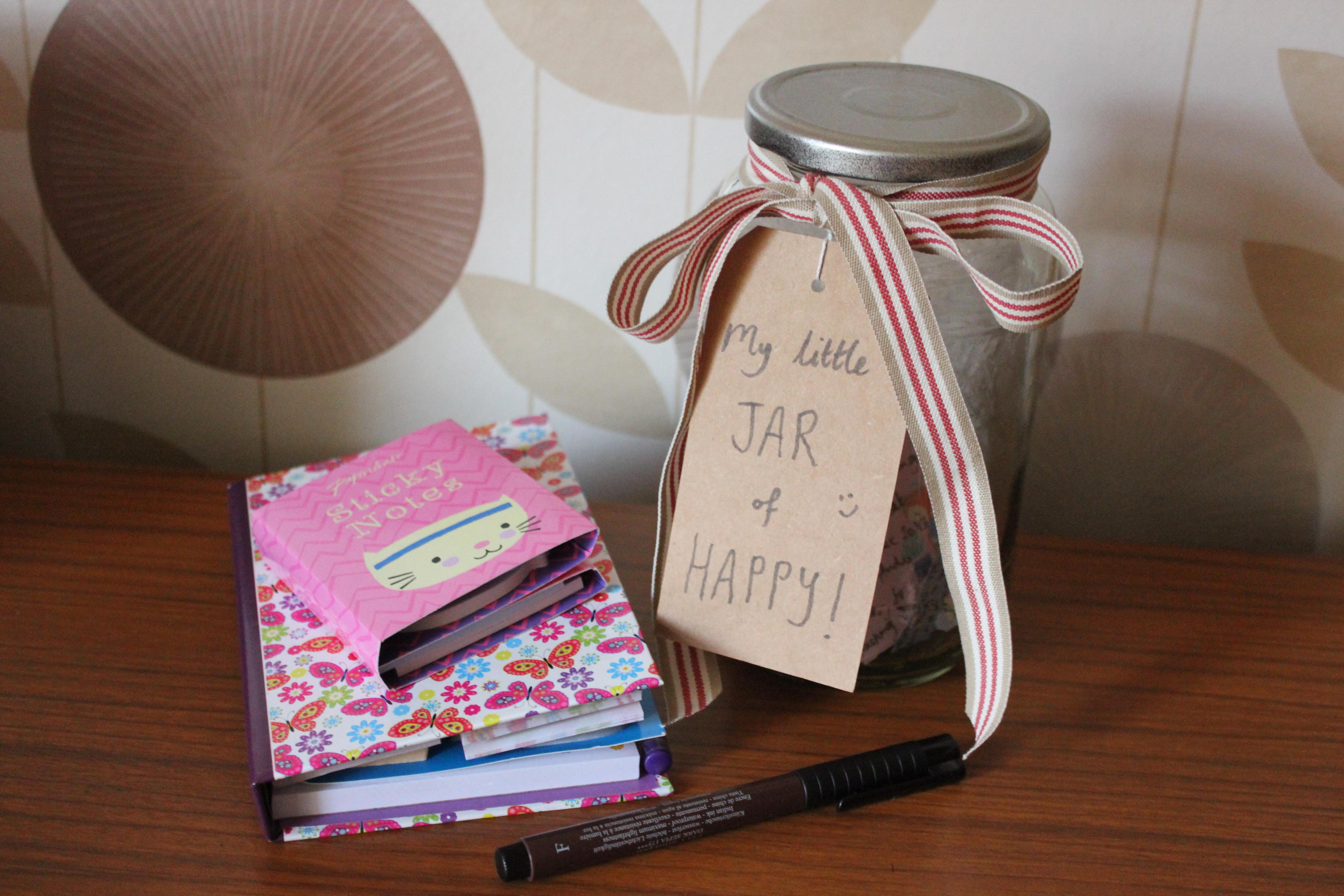 craft project make your own little jar of happy DIY happiness and gratitude pot