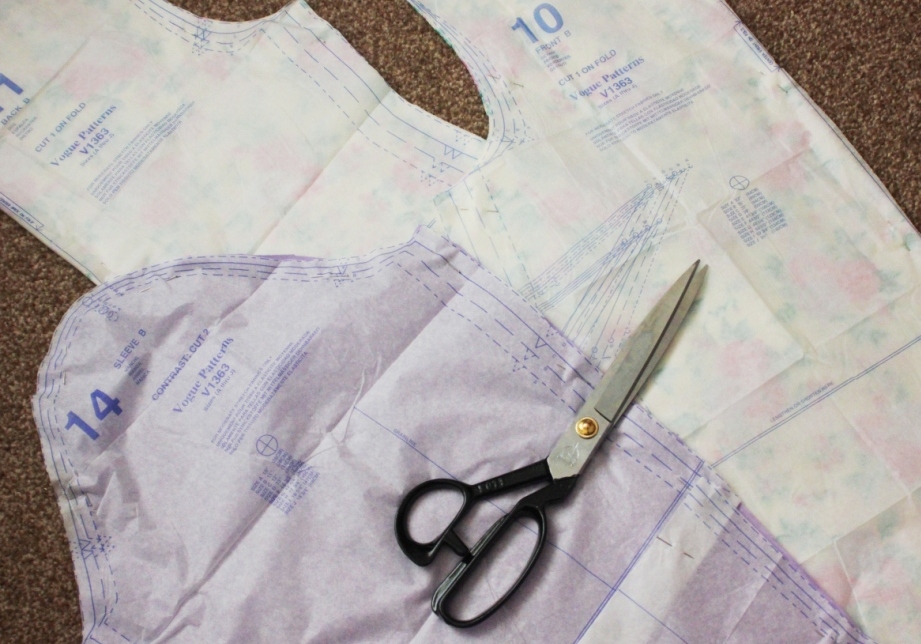 my stretch fabric DIY sewing project - pattern pieces