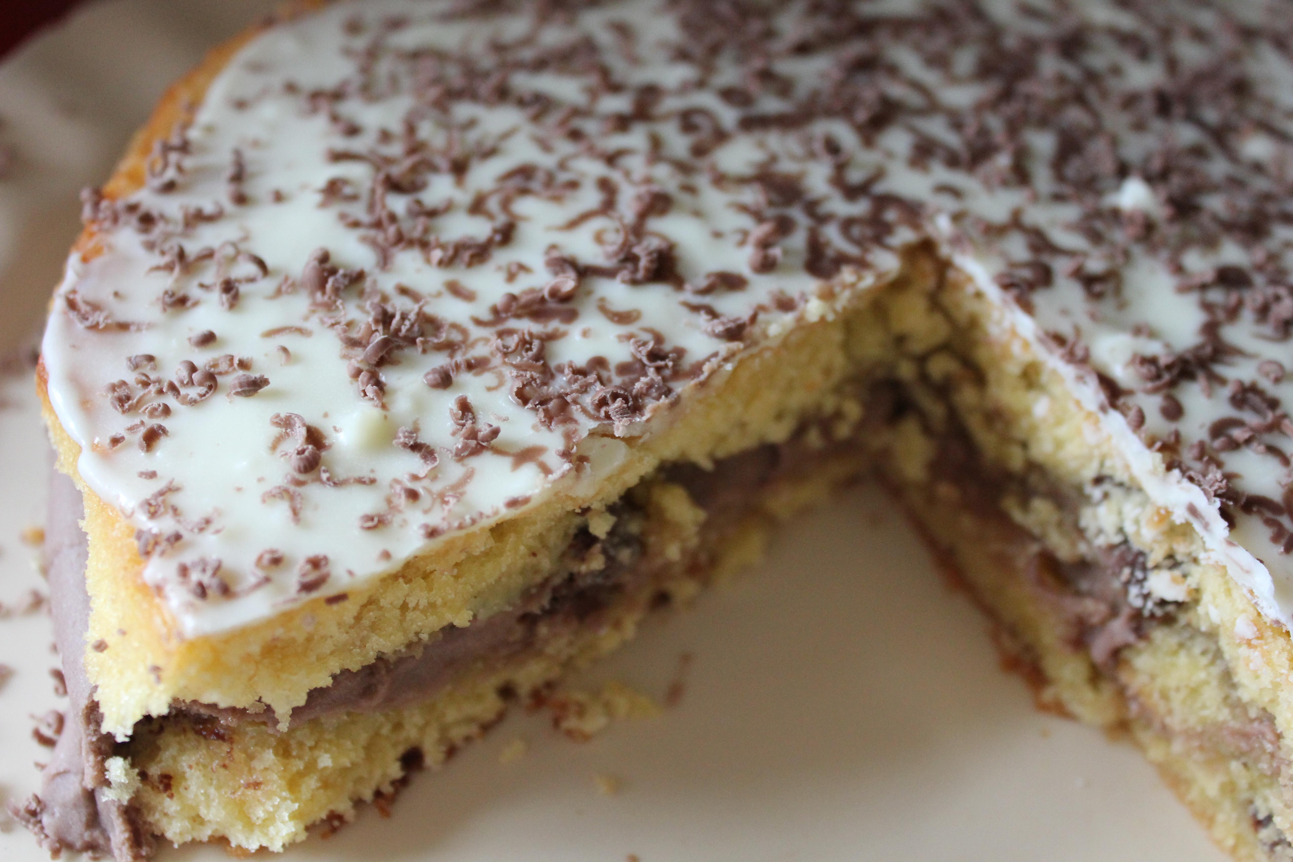 white and milk chocolate chip sponge cake recipe