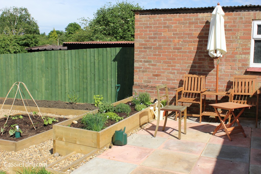 DIY herb garden planter and patio