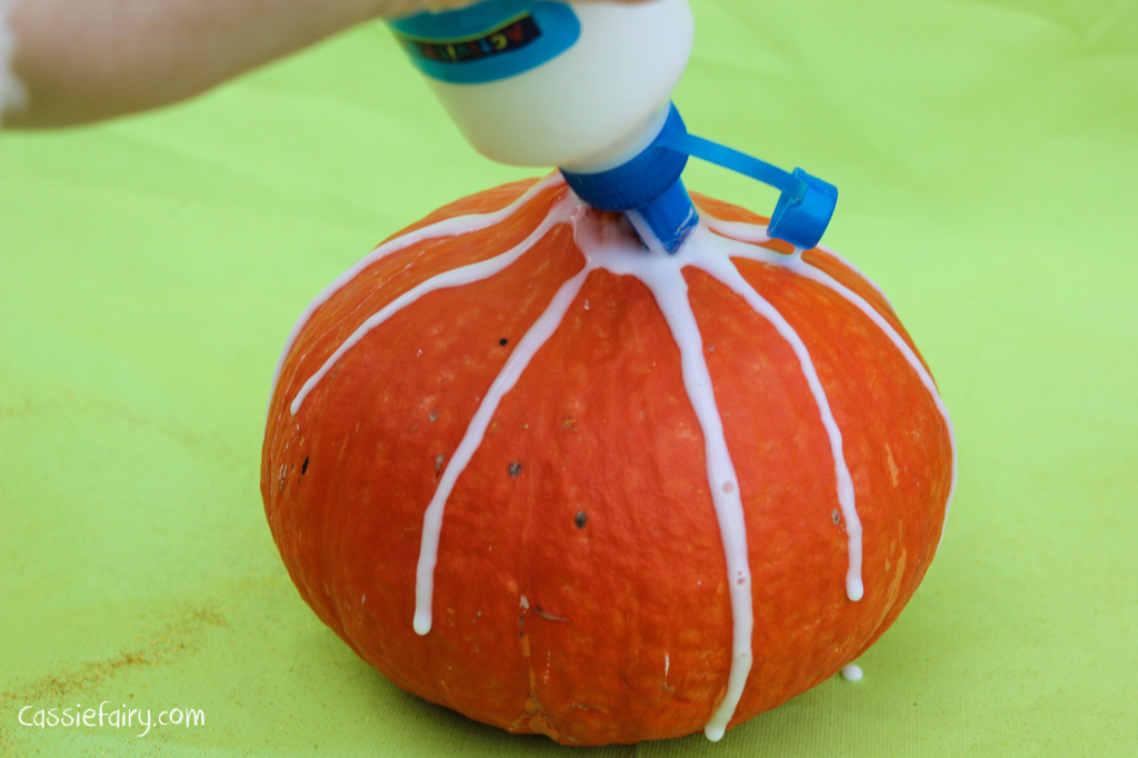 happy halloween DIY glitter pumpkins step by step tutorial-6