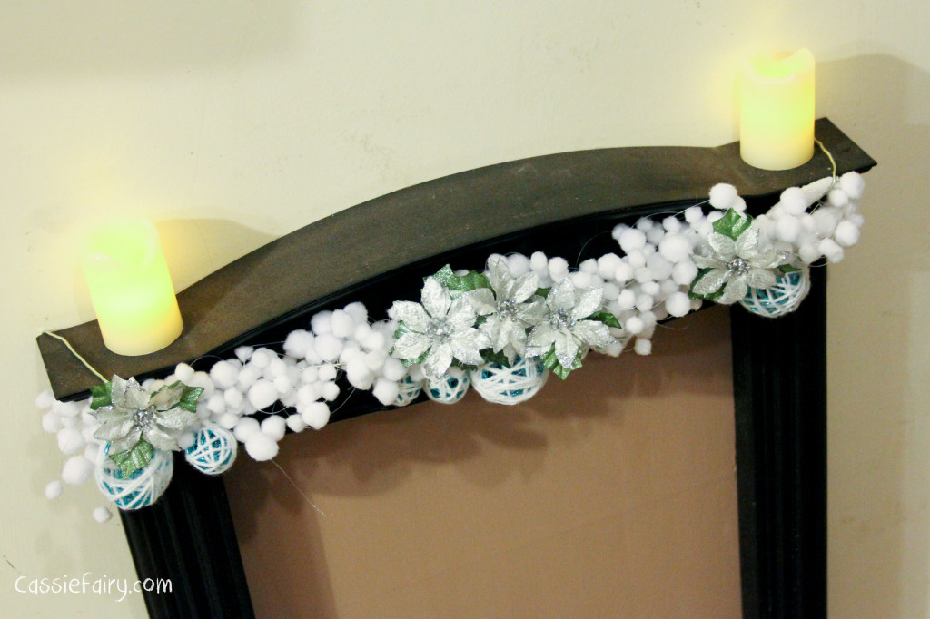 DIY christmas decoration mantlepiece garland ideas-12