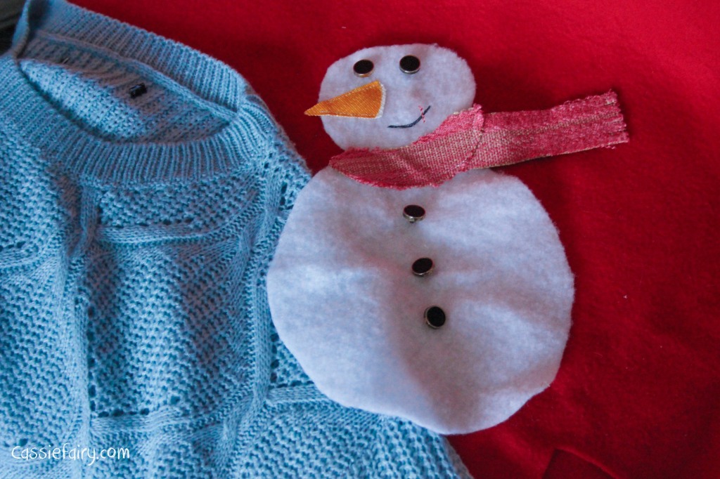 DIY christmas jumper festive snowman-6