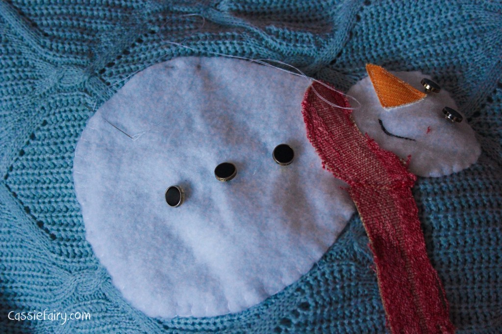 DIY christmas jumper festive snowman-8
