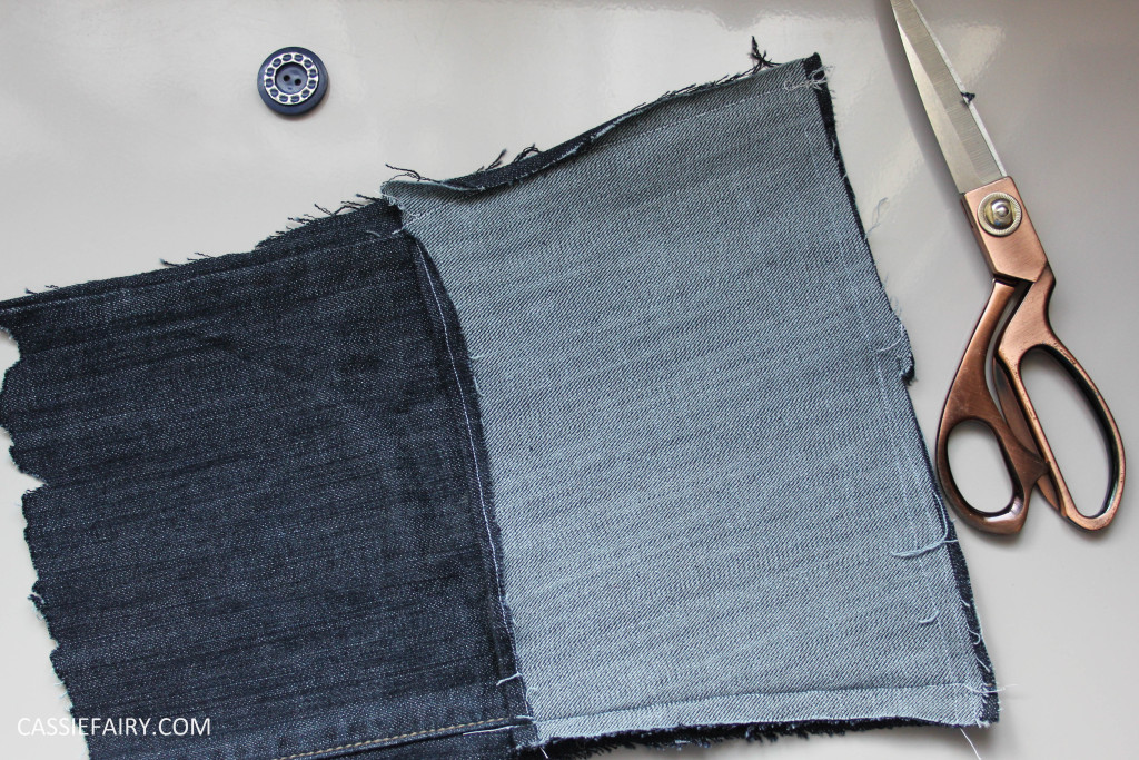 diy sewing project denim jeans clutch bag-4