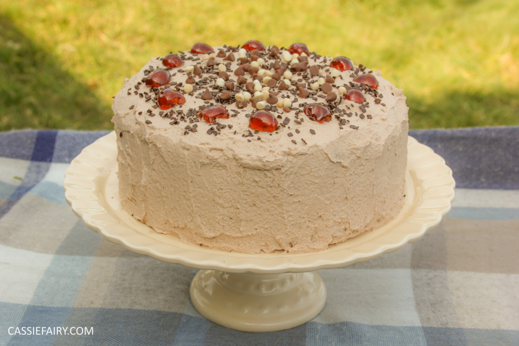 easy chocolate cherry cake baking recipe-3