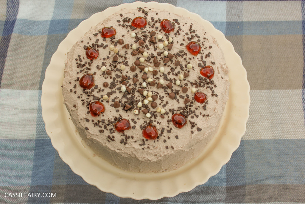 easy chocolate cherry cake baking recipe-4
