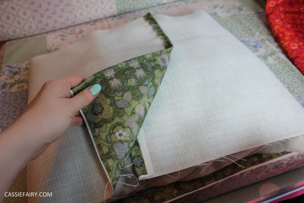 easy diy simple cushion step by step tutorial custom printed retro fabric design