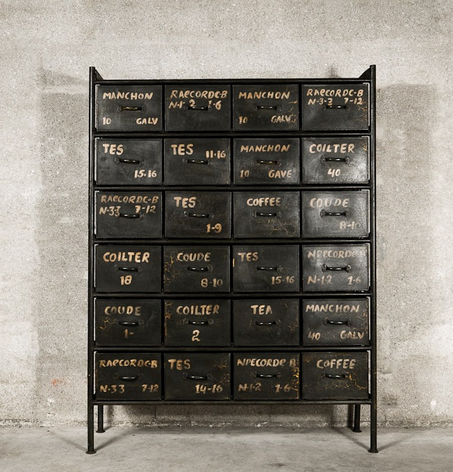 metal drawers workshop chest industrial style interior decor