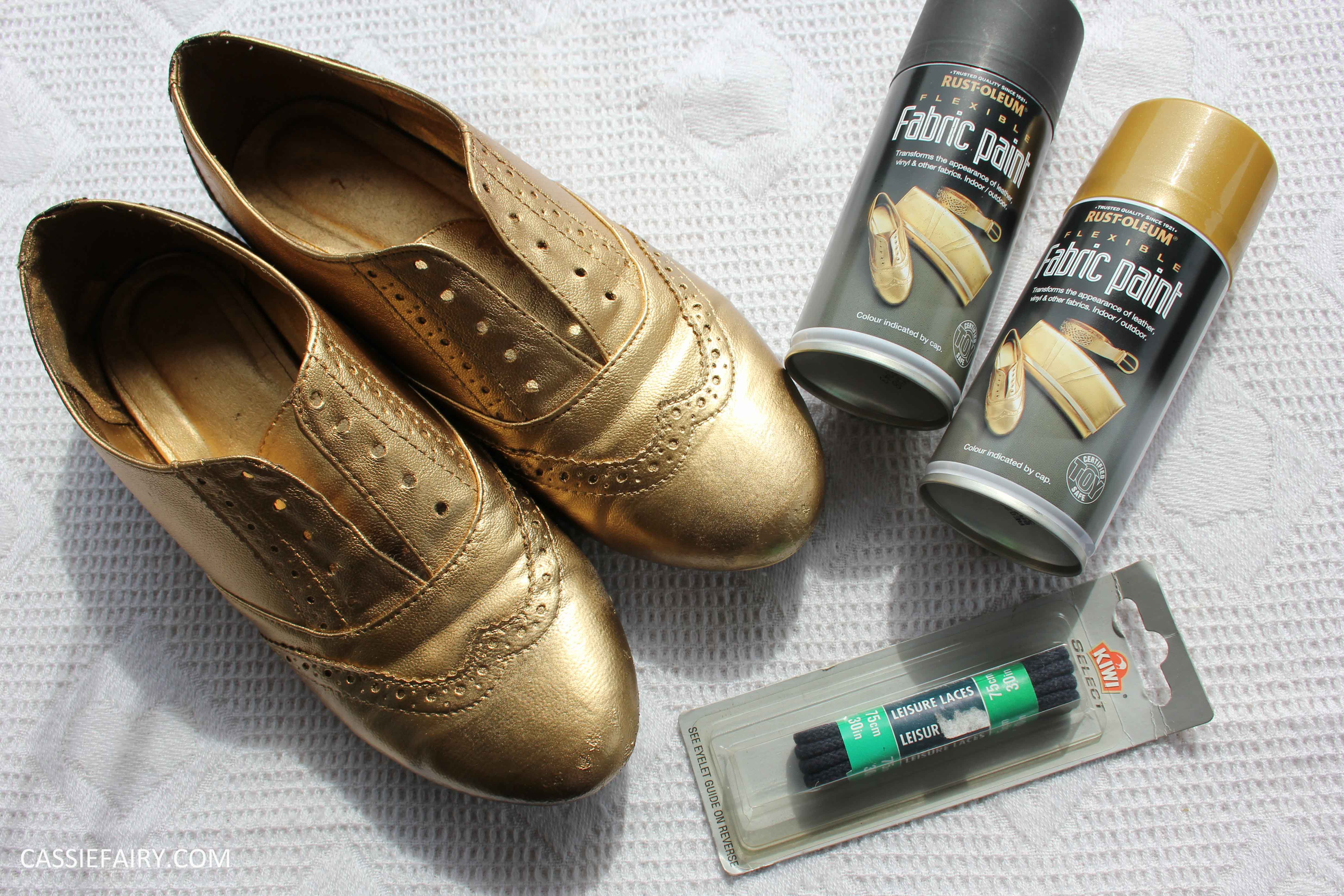 Pale Gold Spray Paint - shoe dye spray for leather shoes and boots