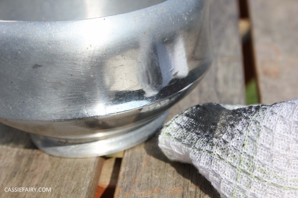 DIY polishing midcentury modern silvertea set picquot ware teapot-12