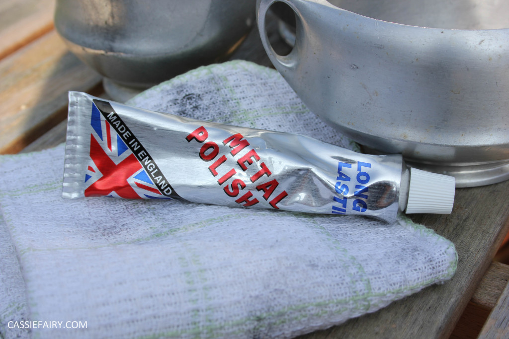 DIY polishing midcentury modern silvertea set picquot ware teapot8