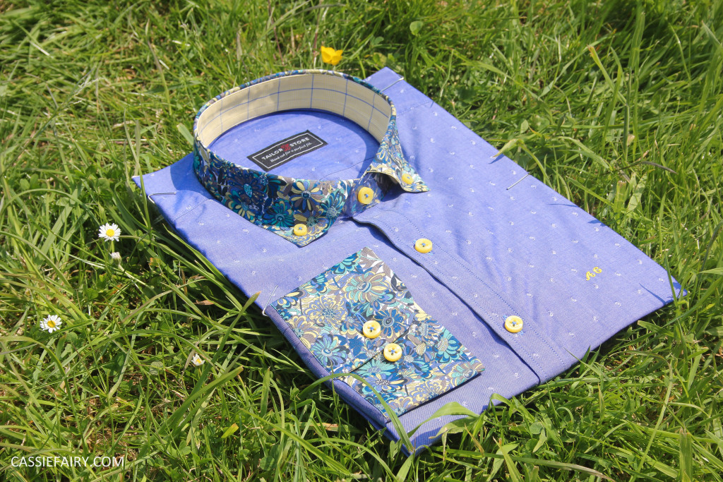 tailor store custom made shirt design blue floral_-2