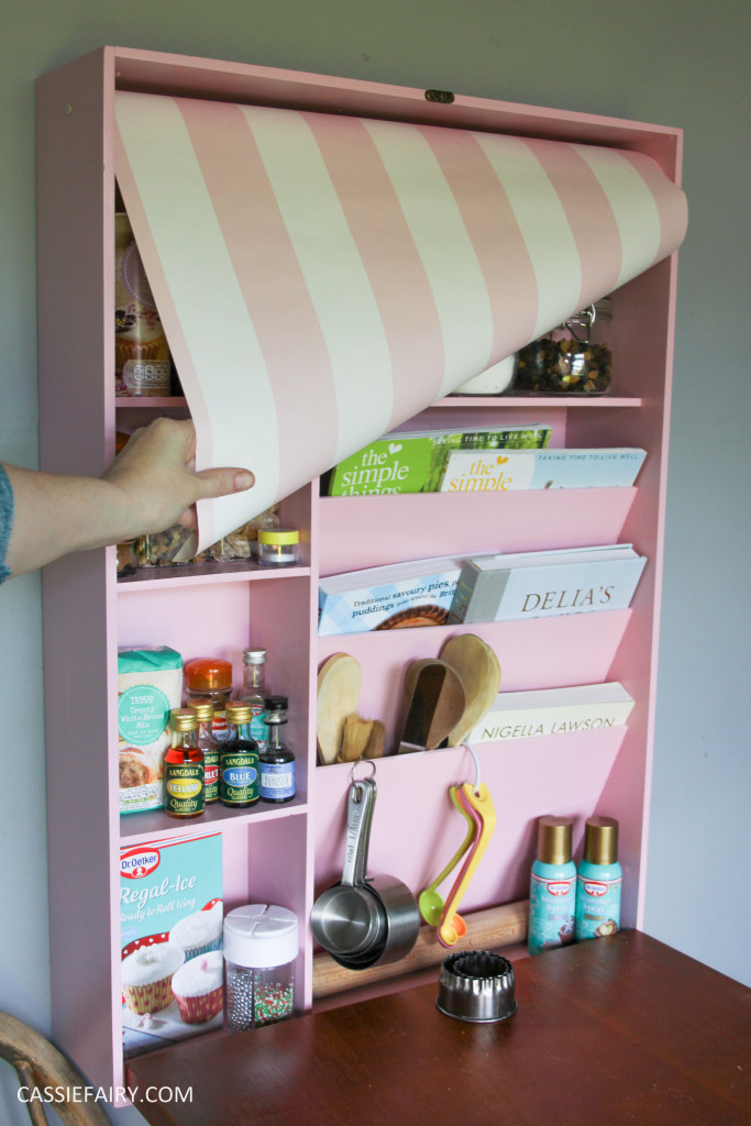 Cassiefairy kitchen diy project baking station step by step storage-2
