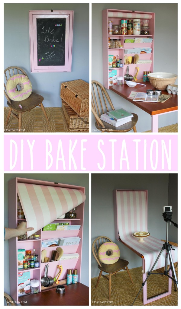 diy bake station furniture makeover project