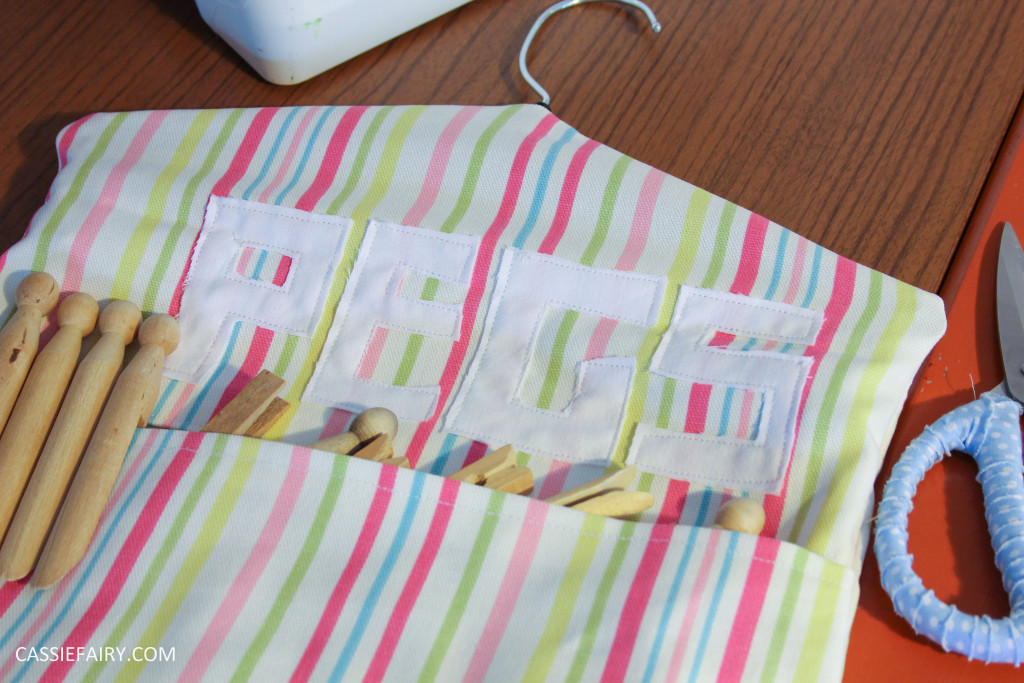 diy kitchen sewing projects peg bag and bag holder-12