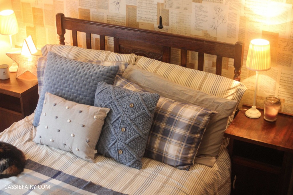 winter interior design - cosy autumn bedroom styling idea inspiration
