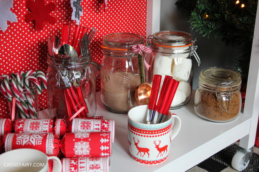 custom made DIY christmas drinks cart project mulled wine hot chocolate spied latte-27