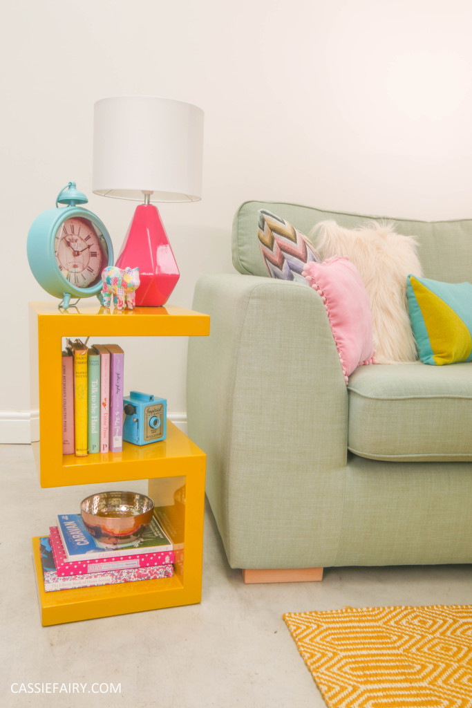 DFS candy colours interior design inspiration for spring summer 2016 side table