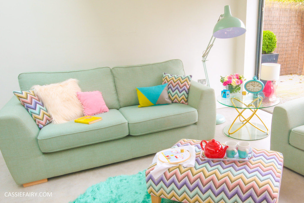 DFS candy colours interior design inspiration for spring summer 2016 sofa 2