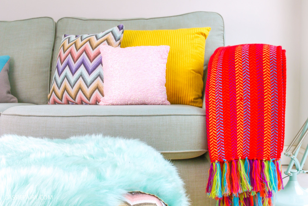 DFS candy colours interior design inspiration for spring summer 2016 throw 4