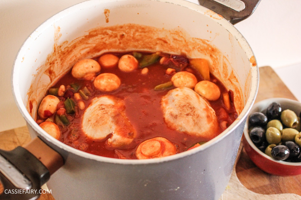 mediterranean italian chicken and bean stew recipe cooking casserole