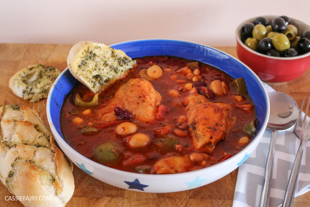 mediterranean italian chicken and bean stew recipe cooking slow cooker casserole-2