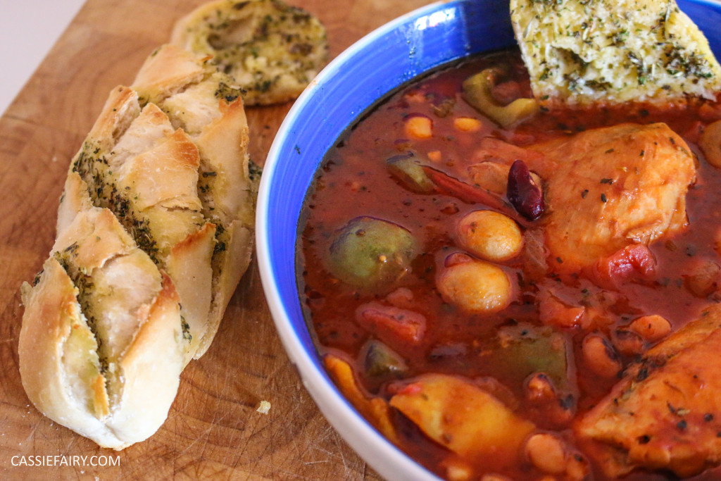 mediterranean italian chicken and bean stew recipe cooking slow cooker casserole-5