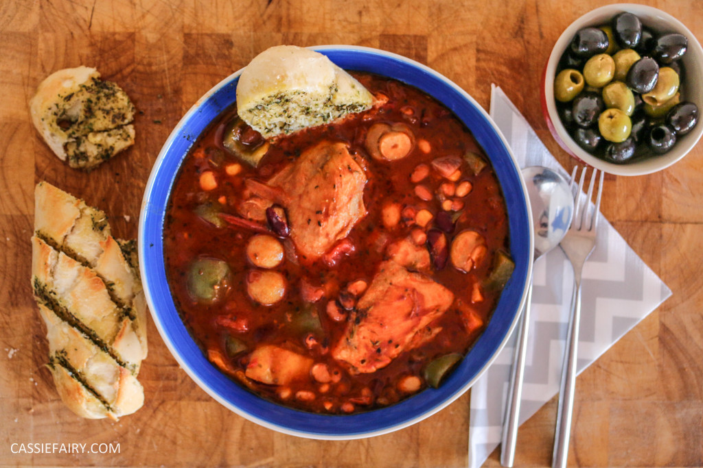 mediterranean italian chicken and bean stew recipe cooking slow cooker casserole-6