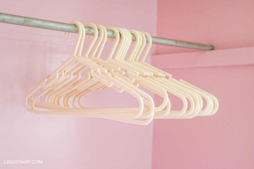 bright colour pink painted bedroom cupboard wardrobe interior diy interior design idea-11