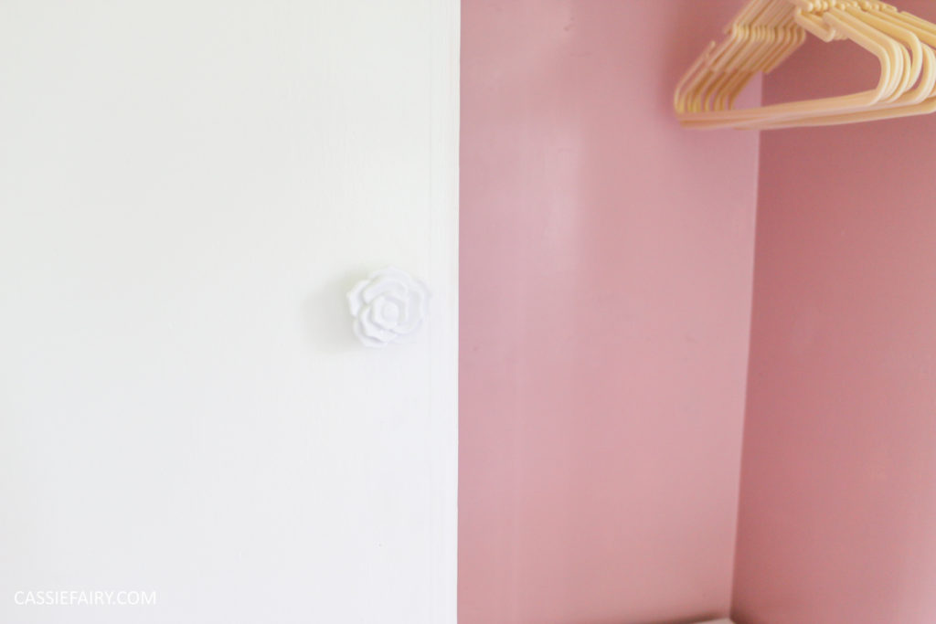 bright colour pink painted bedroom cupboard wardrobe interior diy interior design idea-15