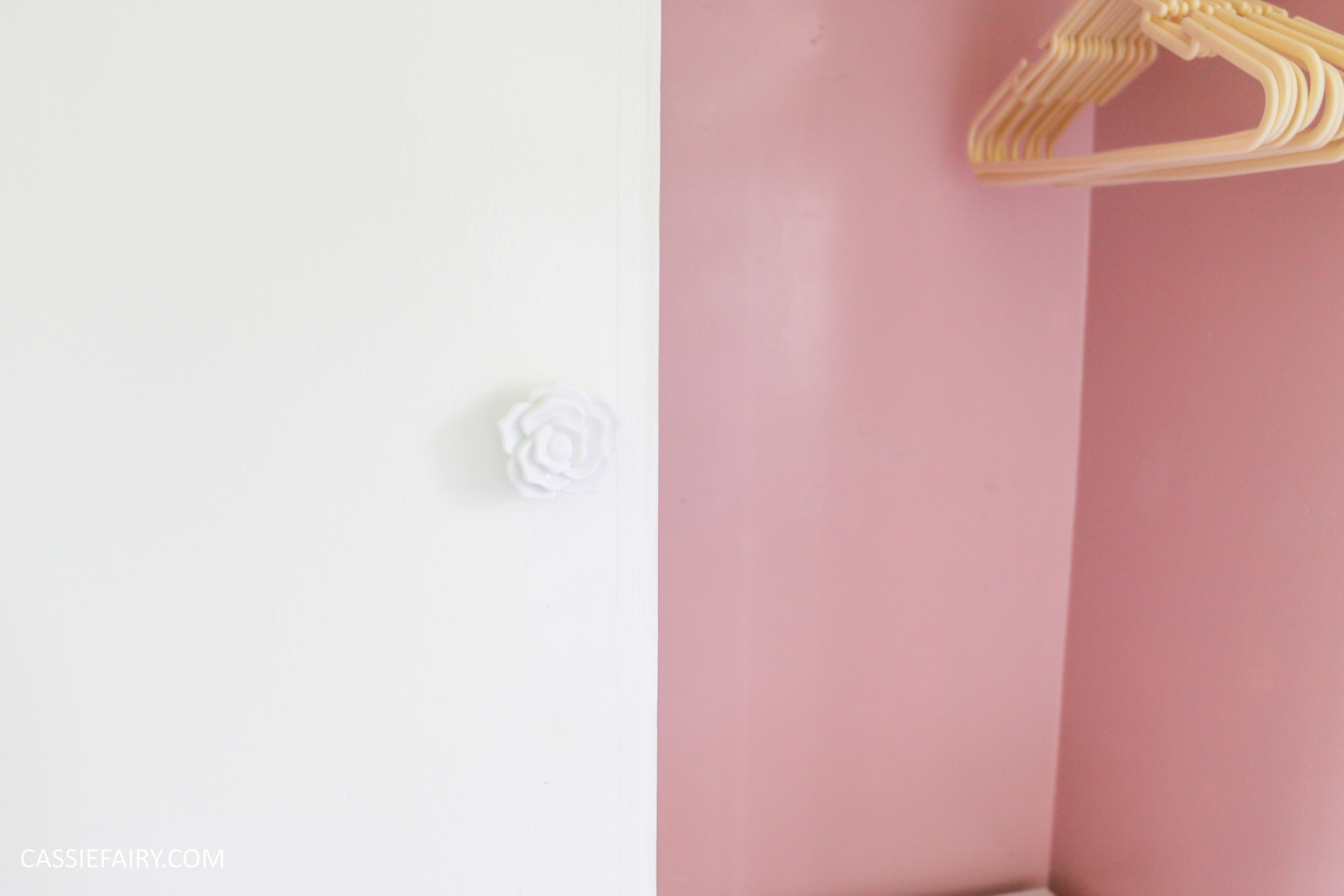 bright colour pink painted bedroom cupboard wardrobe interior diy interior  design idea project-2, My Thrifty Life by Cassie Fairy